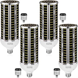 200W LED Corn Light Bulb 4 pack,(2000W Equivalent )Commercial Grade 30500LM DayLight 5000K E26/E39 Medium Mogul Base LED Lamp,Large Area Lights For Outdoor Indoor Garage Warehouse Factory Bay Light