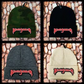 BLACK SABBATH BLACK PATCHED BEANIE (CAMO, GREY, BEIGE)  NECKLACE