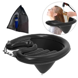 Inflatable Rinse Hair Wash Basin Fold Adjustable with Drainage,Hair Washing Sink,Portable Hair Shampoo Basin,for Bedridden, Children, Pregnant Women, and Patients at Home (Style4)