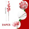 OMIGA 24 Pcs Christmas Berry Decorations 8.6 inch Length Holly