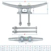Dock Cleats 10 Inch 2 Pack, Hot Dipped Galvanized Cast