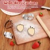 Rtteri 5 Pcs Strawberry Cookie Cutter Set 2.36-3.7 inch Stainless