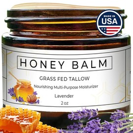 RGB REALLY GOOD BLENDS Tallow and Honey Balm (Lavender) by REALLY GOOD BLENDS - Beef Tallow for Skin All Natural Moisturizer  - Ideal for Sensitive skin, Eczema, Rosacea, Baby - 2 oz