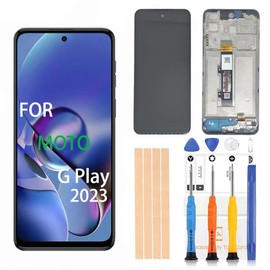 Pishzeo Original 6.5 inch LCD Digitizer for Motorola G Play 2023 Screen Replacement XT2271 XT2271-5 Touch Display, Full HD Digitizer Assembl with Tools （Mt-G Play 2023 with Black Frame