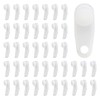 100 PCS Traverse Rod Slides, White Plastic Curtain Rail Track