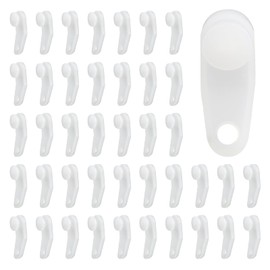 100 PCS Traverse Rod Slides, White Plastic Curtain Rail Track Hooks Slider, Window Door Shower Curtain Accessories for Easy Snap in Installation Without Disassembly Drapery Curtain Replacement Carrier