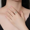 SAIERMEI Adjustable August Birthstone Ring for Teens & Women -