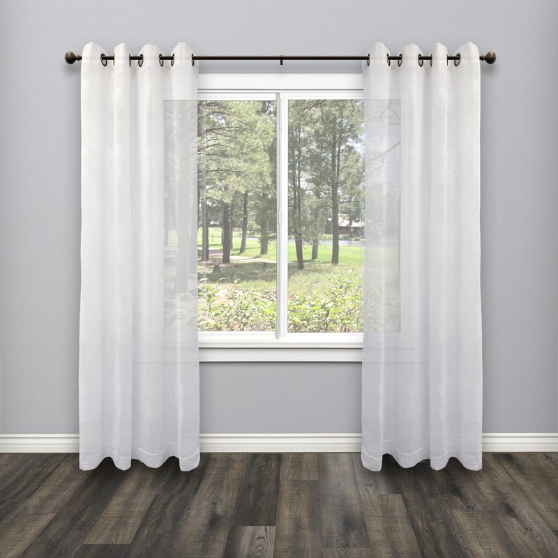 Hermosa 26-48 Inch Adjustable Curtain Rod Set, 5/8 Inch Diameter