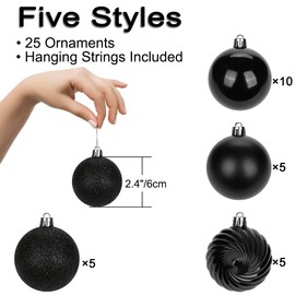 6 cm Christmas Decoration Christmas Baubles, 30 Pieces Shatterproof Christmas Tree Baubles Ornaments Christmas Tree Decoration Baubles