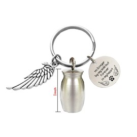 Small Cremation Urn for Pet Ashes Mini Pet Memorial Ashes Holder Key Chain Pet Keepsake Urn Keychain for Dog Cat Pets