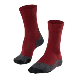 FALKE Ladies TK2 Explore Synthetic Hiking Socks 1 Pair Red (Ruby 8830), 39-40 (UK 4-7)