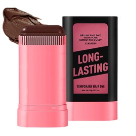 Portable Hair Dye Comb for Women & Men - Waterproof & Sweat-Proof Hair Color Stick for Gray Hair Coverage - Convenient Comb-In Hair Dye Stick for Quick Touch Up, Brown, 20g/0.71oz