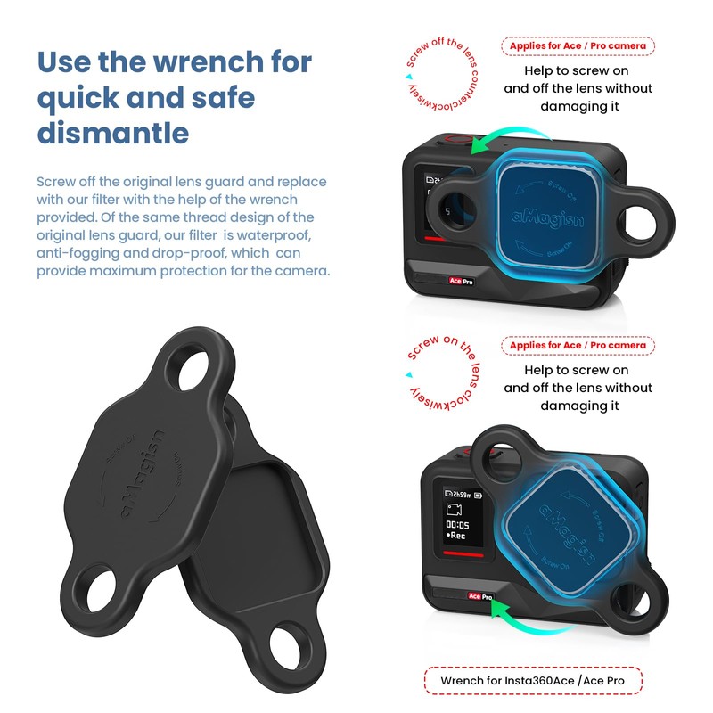 ZLiT For Insta360 Ace/Ace Pro Lens Filter Kit, UV/CPL/CPL +
