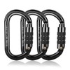 BOORCA UIAA Certified Climbing Carabiners, 25KN Auto Locking Heavy Duty