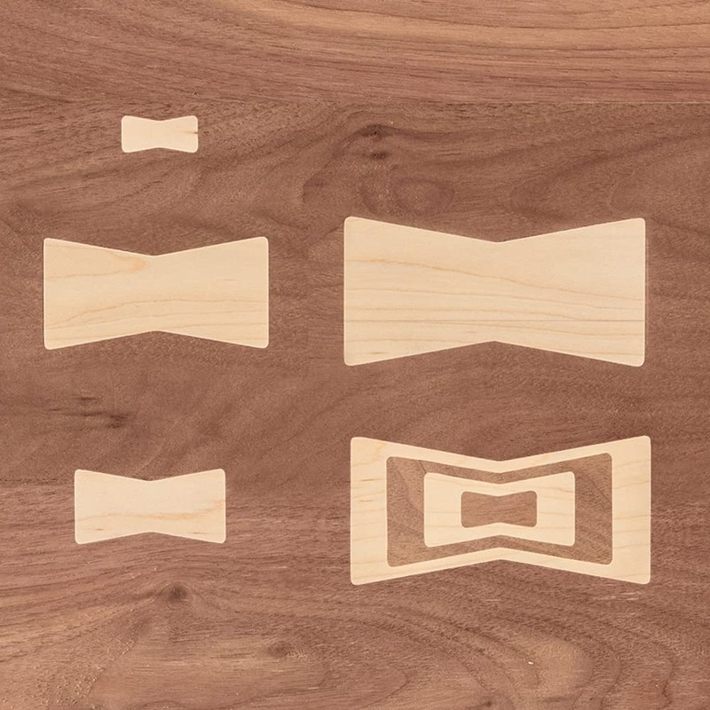 Nested Bow Tie Router Inlay Template Set - Durable 6mm