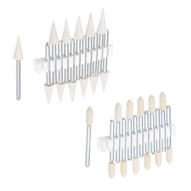 uxcell 6mm 4mm Wool Felt Mounted Points Tapered Polishing Buffing Wheels 24 Pcs