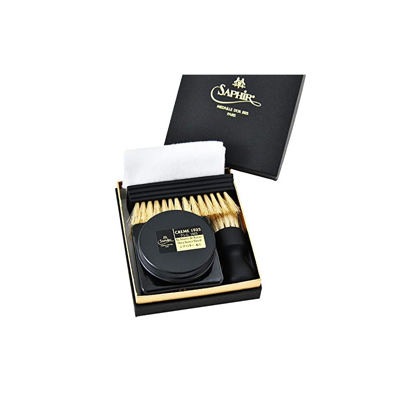 [サフィール] クレム1925セット トライアルキット 靴磨き 父の日 バレンタイン 就職祝い 入社祝い 4900140030 black