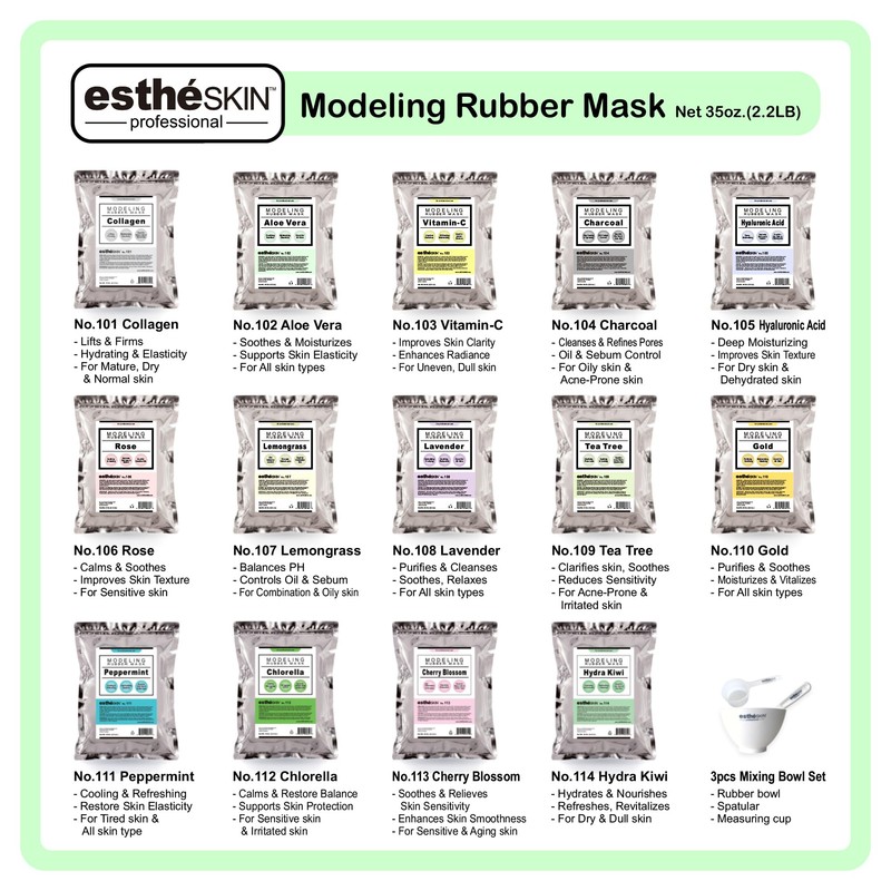 estheSKIN No.110 Gold Modeling Mask Powder for Professional Facial Treatment,
