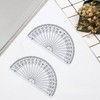 FUZVOL 10PCS Plastic Protractors 180 Degree Protractor for Students Teachers