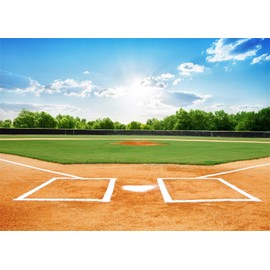 Fmarui 7x5ft Baseball Backdrop Baseball Field Stadium Photography Backgrounds for Sports Birthday Baby Shower Party Decor Baseball Theme Boys Students Adults Portrait Photo Booth Props