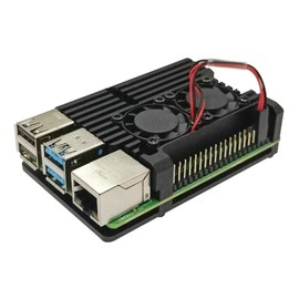 Unistorm Raspberry Pi 4 Model B Aluminum Case with Dual Cooling Fan