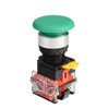 APIELE 22mm Momentary Mushroom Head Push Button Switch 1NO1NC 7/8''