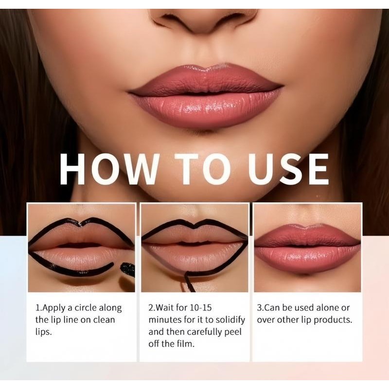 LAKERAIN 4Pcs Peel Off Lip Liner Stain Liquid Lip Gloss