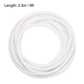uxcell Silicone Foam Seal Strip 1/2/3/4/5/6mm 2.5m 8ft Sponge Rubber Cord Solid White