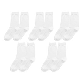 tittimitti 98% Organic Cotton Children Kids Boy's Girl's Socks (5-pack) (EU 27-30 (5-6 Years), White)