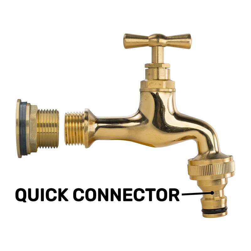 All Brass Solid Metal Water Tank Replacement Outlet & Adapter