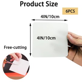 Lianshi 6 PCS Clear TPU Repair Patches, 4IN x 4IN, Waterproof Self-Adhesive Patch for Bounce House, Swimming Rings, Pool Floats, Inflatables and Water Toys