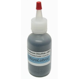 MicroLubrol 1/2 oz (0.5 oz, 14 grams) MOLYBDENUM DISULFIDE Moly MoS2 Powder SUPER FINE 1-2 micron BEST LUBE GRADE