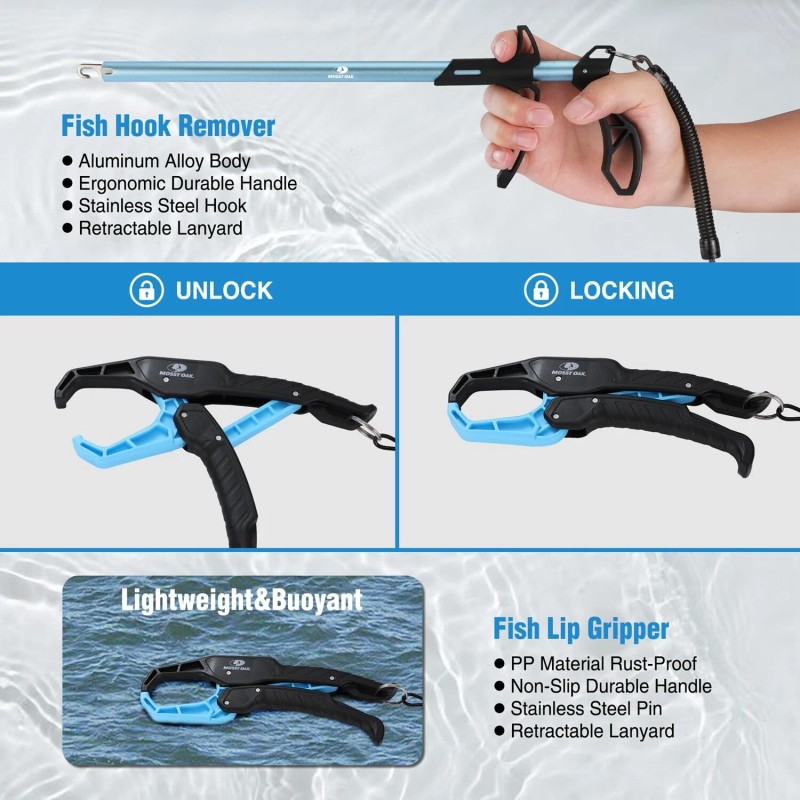 Mossy Oak 3 PCS Fishing Tools Kit Saltwater Fishing Gear
