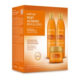 Kativa Kit Post Alisado Brasileño Shampoo, Conditioner And Intensive Repair Treatment