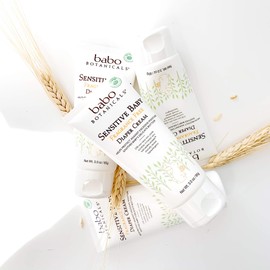 Babo Botanicals Sensitive Baby Fragrance-Free Diaper Cream - with Non-Nano Zinc Oxide, Organic Calendula, Shea & Cocoa Butter - EWG Verified - 3 Ounce (Pack of 2)