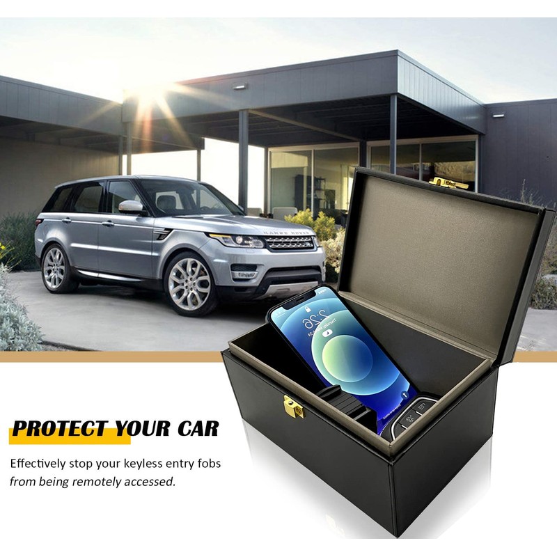 briidea Faraday Key Fob Protector Box, RFID Signal Blocking Box,