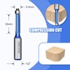hsawbit Router Bit Set, 4pcs Flush Trim Router Bits 1/2"