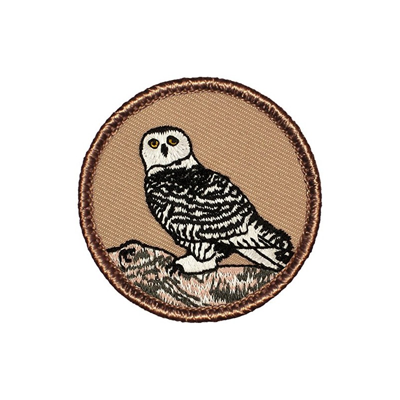 Snowy Owl Patrol Patch - 2" Diameter Round Embroidered Patch