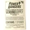 Vending Supply Power Rangers Yellow Ranger Vending Sticker