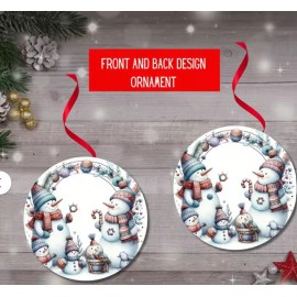 Handmade Snowmen Christmas Ornament Stocking Stuffers Festive Cheer