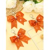 Tondiamo Cheer Bow Keychain Cheer Keychain with Rhinestones Cheerleader Keyrings