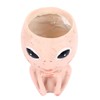 Head Planter Resin Unique Succulent Flower Pot Open Eyed Alien