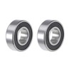 sourcing map 6202-2RS Deep Groove Ball Bearing 15x35x11mm Double Sealed