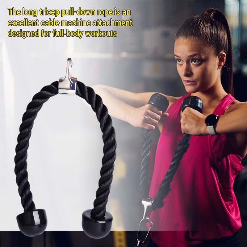 Hosioe Cable Machine Attachment Set Triceps Pull Down Rope with