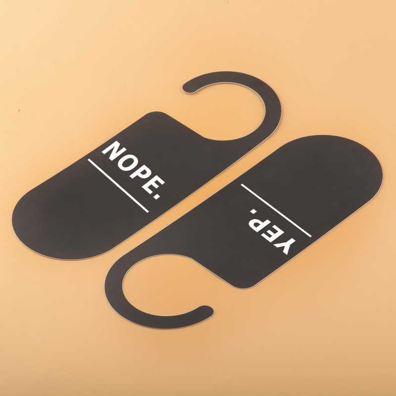 CENWA 2 Pcs Nope Yep Do Not Disturb Sign Work
