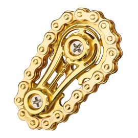 Golden Metal Chain Wheel Cube Chain Gears Linking Bicycle Chain Desk Toy EDC Focus Break Bad Habits Stress Relief Fidget Toy for Christmas Socks Gift