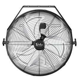 Simple Deluxe 20 Inch High Velocity 3 Speed, Black Wall-Mount Fan