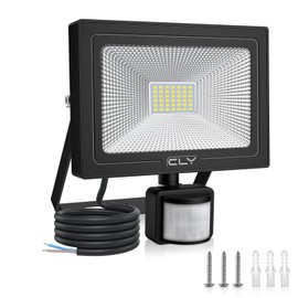 CLY LED Spotlight with Motion Sensor Outdoor, 35 W 3000 LM Outdoor Spotlight 6500 K Cool White LED Floodlight Super Bright Outdoor Light IP66 Waterproof Floodlight Outdoor for Garden Garage Backyard