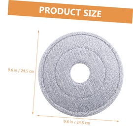 Healvian 4 pcs Round Shape Mop Head Refill Durable Household Cleaning Tool Soft and Absorbent Replacement for Hardwood Tile and Floors Easily Reach Under Furniture