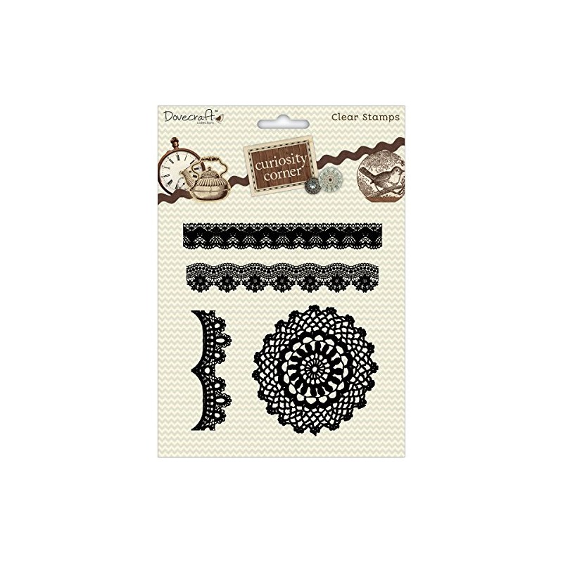 Trimcraft Curiosity Corner A5 Clear Stamps-Lace and Doily